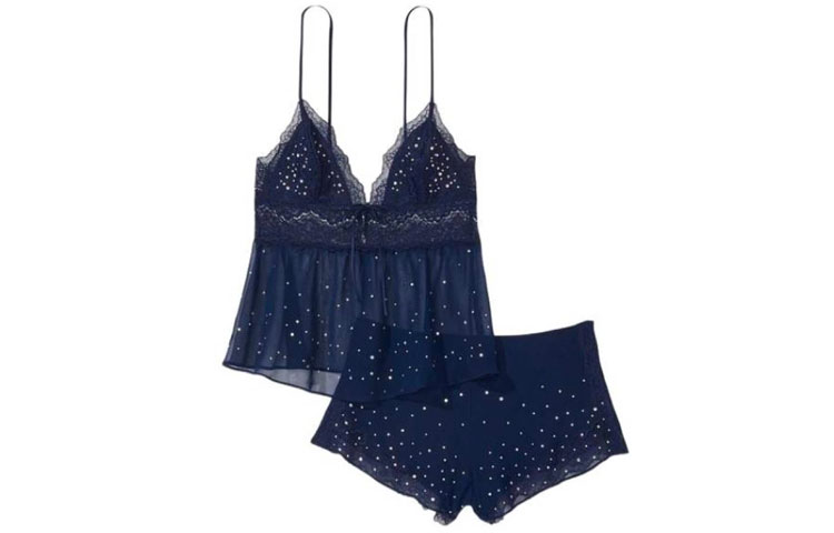 Victoria's Secret Sexy elastic lace pijama, navy set