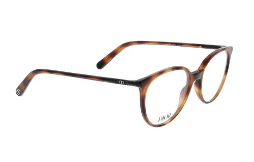 DIOR Acetate Round Eyeglass Frames Women's Tortoiseshell