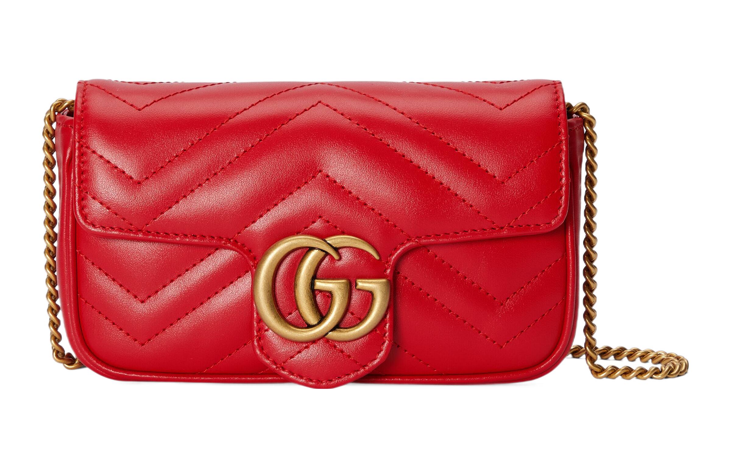 Женская сумка Gucci Marmont (красная)