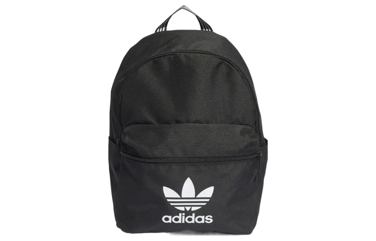 Adidas Originals Trefoil Adicolor Brand Logo Recycled Polyester Backpack Unisex Black