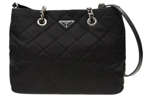 PRADA Nylon Tote Bag, Shopping Bag, Hobo Bag, Parachute Bag, Crossbody Bag, Shoulder Bag Women's Black