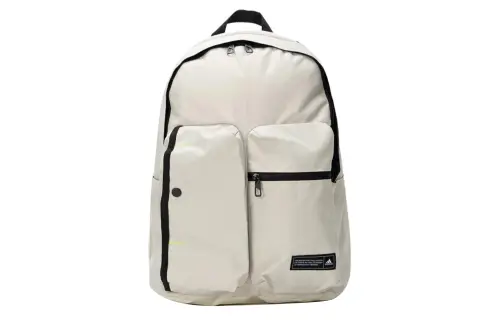 Adidas Zip Closure Polyester Backpack Regular Unisex Gray White