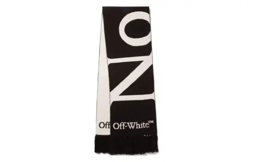 OFF WHITE No Offence Intarsia logo Scarf