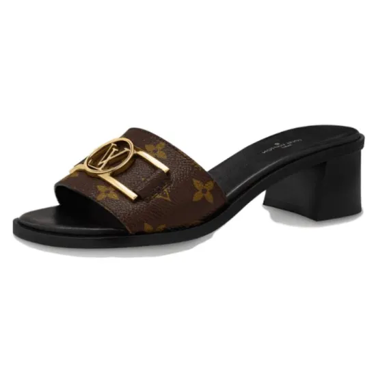 LOUIS VUITTON Lock It Slide Slippers Women's