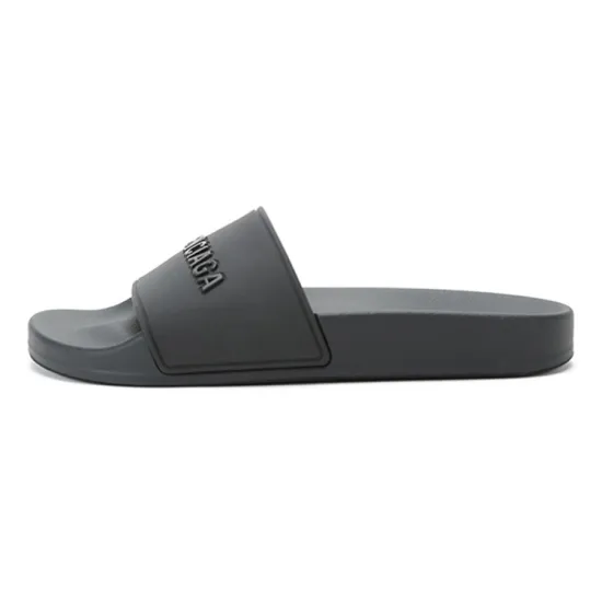 Balenciaga Pool Slides Double Black Women's