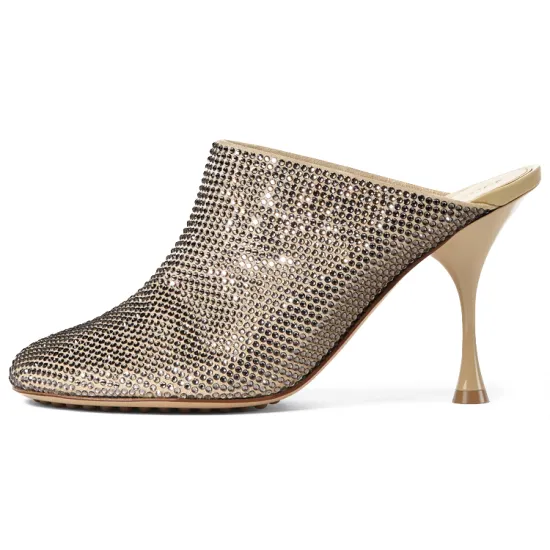 Bottega Veneta Dot High Heels Women's Low-Top Sugar Color