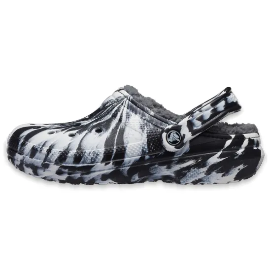 Crocs Classic Lined Clog 'Marbled - White Black'