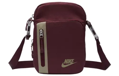 Nike Polyester Crossbody Bag, Shoulder Bag Regular Unisex Dark Red