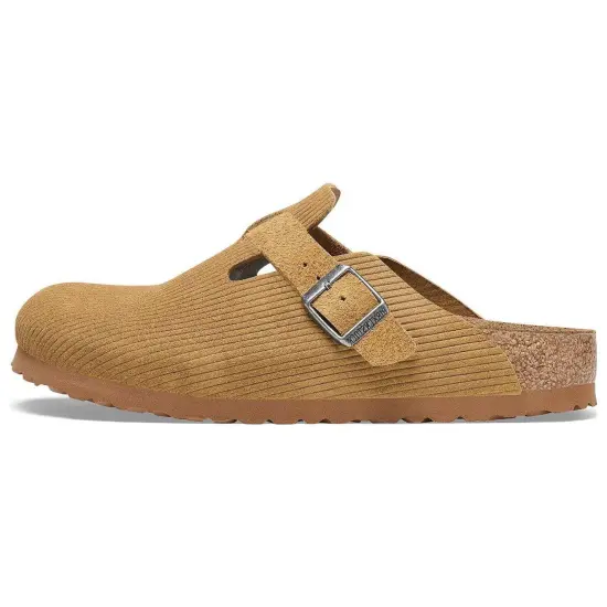 Birkenstock Boston Corduroy Leather Slippers