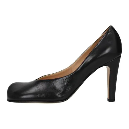 Bottega Veneta Bloc Calf High Heel Pumps Black Women's