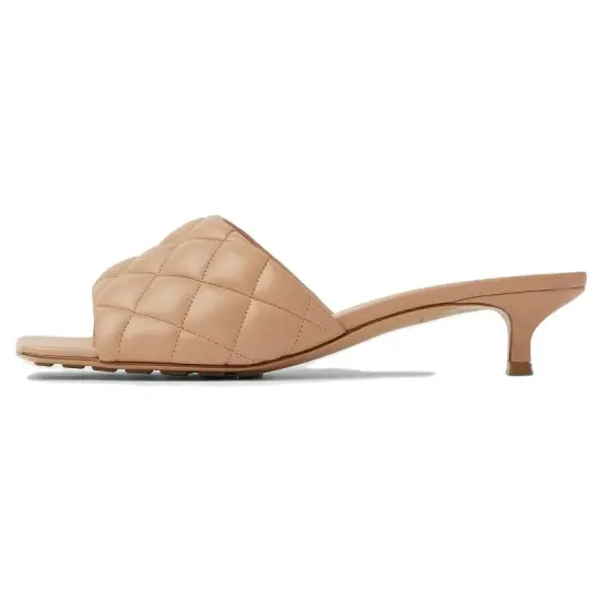 Bottega Veneta Padded Abrasion-Resistant Slide Slippers 3.5cm Women's Pink