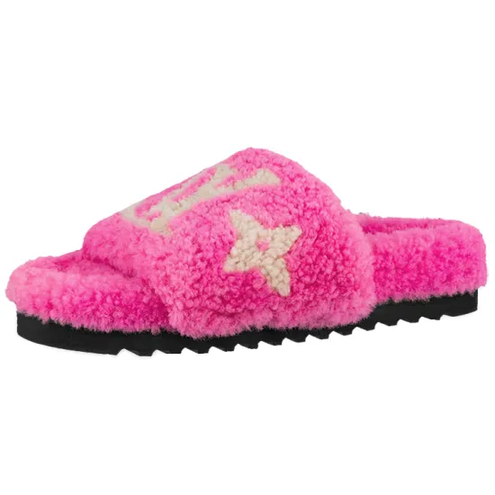 LOUIS VUITTON Paseo Comfort Slide Slippers Women's Pink