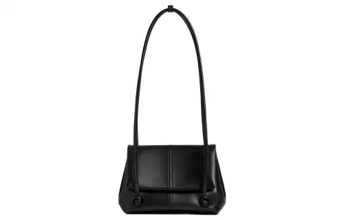 Bottega Veneta Natural Leather Handbag, Shoulder Bag Women's Black