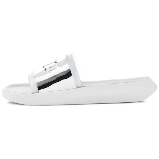 UGG Hilama Slide Shoe White Silver Women's