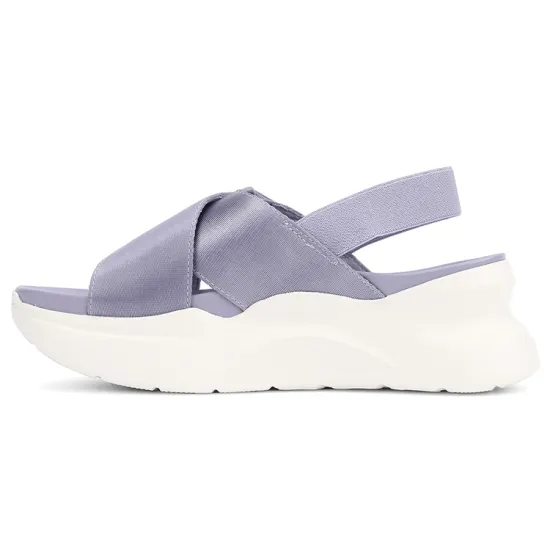 UGG La Breeze Open Toe Thick Sole Sports Sandals White Purple 'Black White' Women's