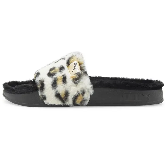PUMA Leadcat Series Flip-flops Women's Black/white/leopard Print