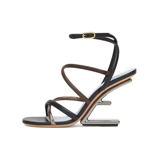 FENDI Fendi First Strap Sandals Women's Brown Black
