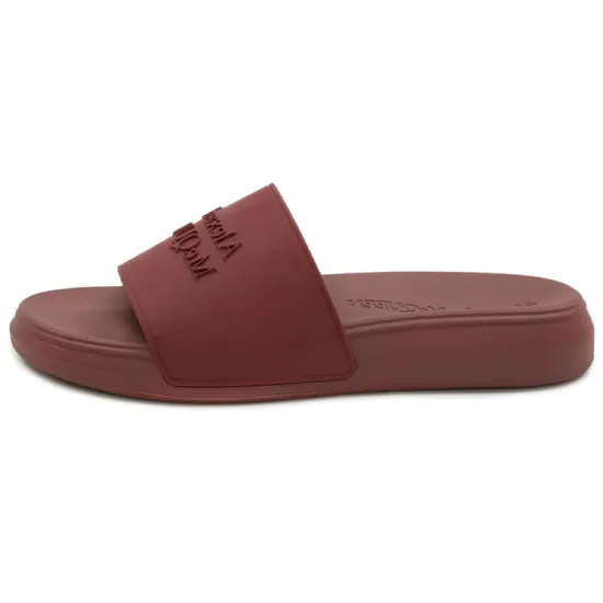 Alexander McQueen Pool Slides Burgundy