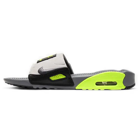 Nike Air Max 90 Slide Smoke Grey Volt Black Women's