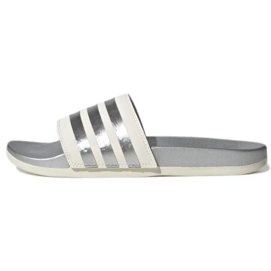 Adilette Women's Adidas Comfort Slide 'White Matte Silver' Women's