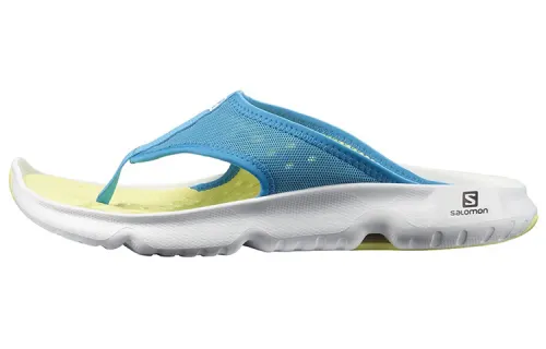SALOMON Reelax Moc 5.0 Comfortable Rubber Sole Flip Flops Men's Blue Yellow