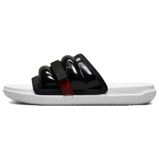 Jordan Super Play Flip-flops Men Black/white/red
