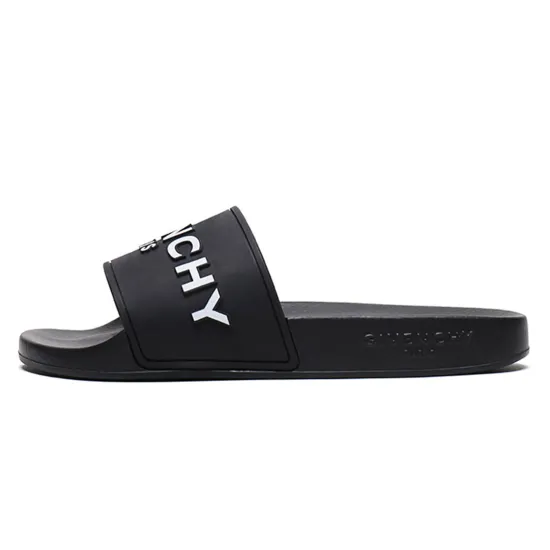 Givenchy Paris Flat Sandals Black White