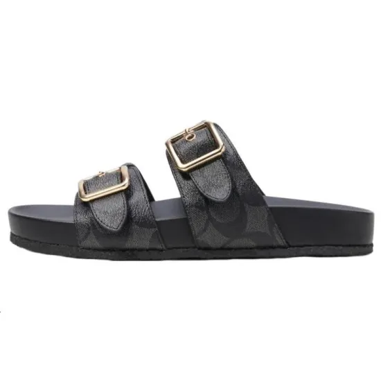 COACH Slide Slippers Women's Black