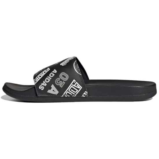 Adidas Adilette Comfort Slide 'All Over Logos - Black'