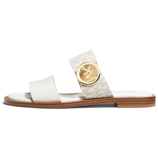 MICHAEL KORS Summer Slide Slippers Women's White