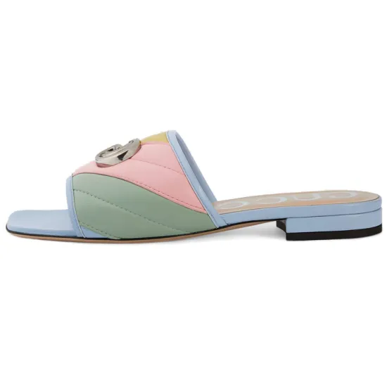 GUCCI Double G Rainbow Mules