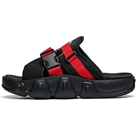 ANTA Slide Slippers Men Black//University Red