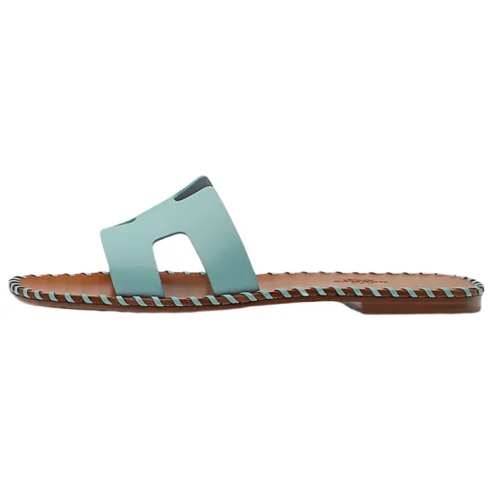 HERMES Oran Slide Slippers Women's Blue