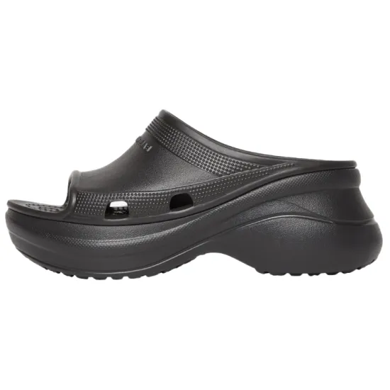 Balenciaga X Crocs Pool Slide Sandals Black Women's