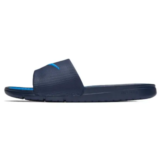 Nike Benassi Solarsoft Slide Sports Slippers Black Blue