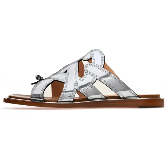 BALLY Slide Slippers Women's Silver