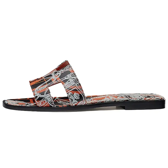 HERMES Oran Slide Slippers Women's Multicolor