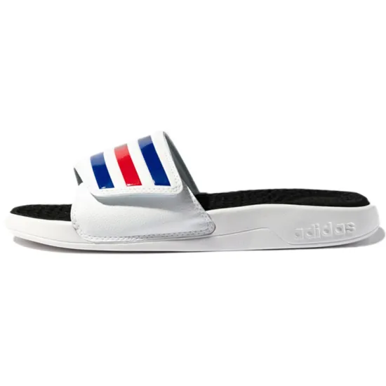Adidas Adissage Tnd Velcro Soft Sole Cozy Sports Slippers White Blue Red