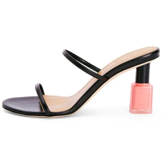 LOEWE Slide Slippers Women's Black Pink
