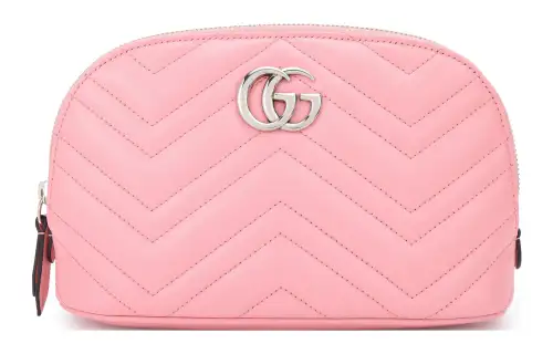 GUCCI Leather Makeup Bag Toiletry Bag Clutch Large Women's Pink/Candy/Unicorn