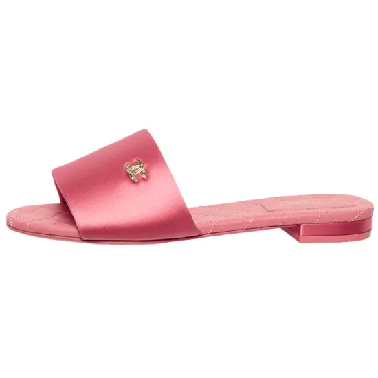 CHANEL Slide Slippers Women's Pink