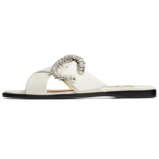 Jimmy Choo Slide Slippers Women's White