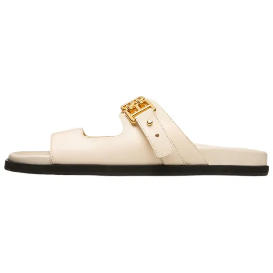 BALLY Logo-plaque Leather Slides Women's