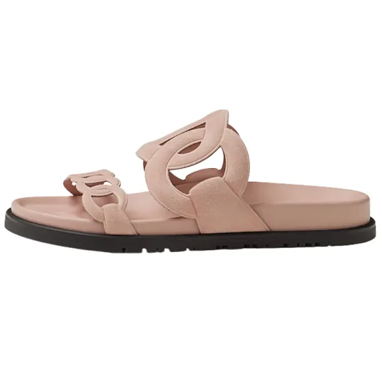 HERMES Slide Slippers Women's Pink