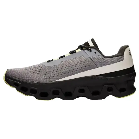 On Cloudmonster Cushioning Anti Slip And Wear Resistant Low Top Carbon Plate Casual Running Shoes Men's Gray