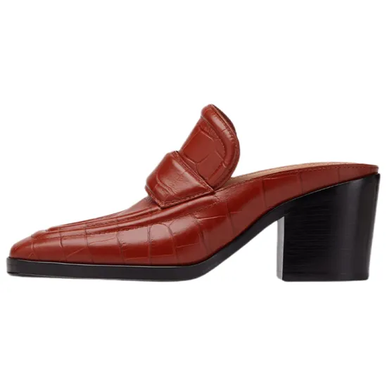 Bottega Veneta Leather Heeled Mules Fandente Women's