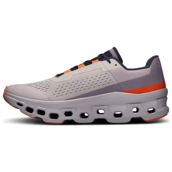 On Cloudmonster Anti Slip Wear Resistant Low Top Carbon Plate Casual Running Shoes Men's Gray