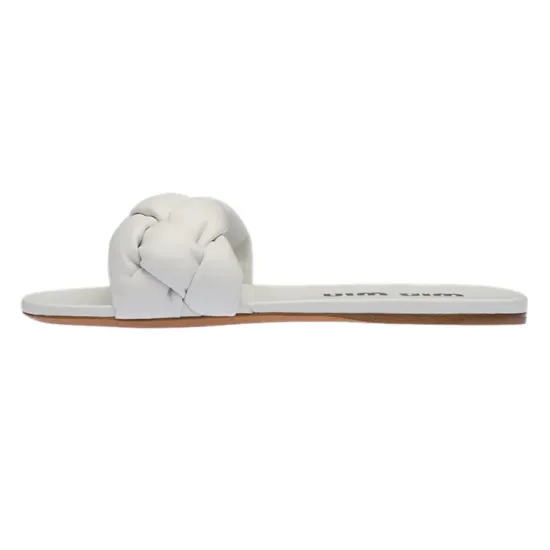 MIU MIU Slide Slippers Women's White