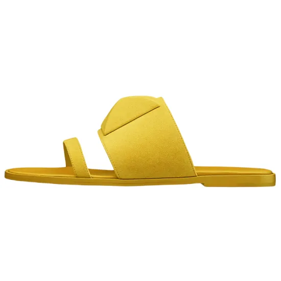 HERMES Caia Slide Slippers Women's Yellow