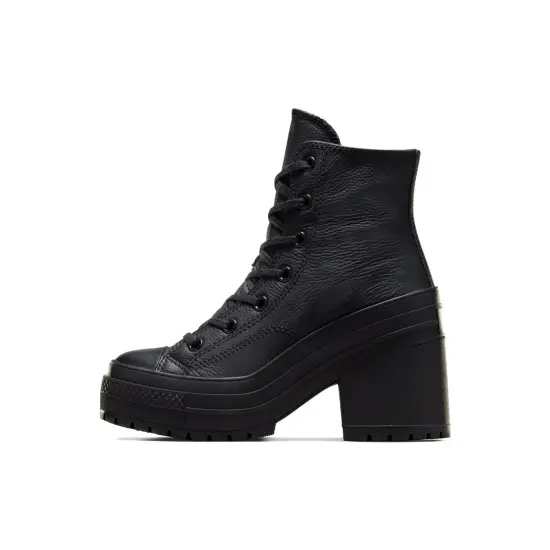Chuck 70 De Luxe Women's Converse Heel Leather High 'Black' Women's